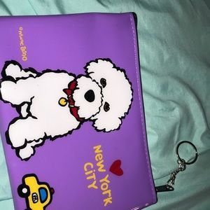 New York City Dog Handbag with zipper